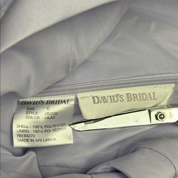 David's Bridal Lilac Formal Kids Dress, Perfect for Wedding Flower Girl, Size 6 - Picture 13 of 14